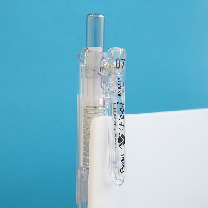 Pentel BxB117T-A Clear Ballpoint Pen 0.7mm 10-Pack Oil-Based Ink-Kiichin - The #1 Place for Japanese Goods in Your Hand!