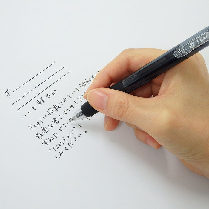 Pentel 10 Pack Clear Black 0.7 Oil-Based Ballpoint Pen XBXB117A10-Kiichin - The #1 Place for Japanese Goods in Your Hand!