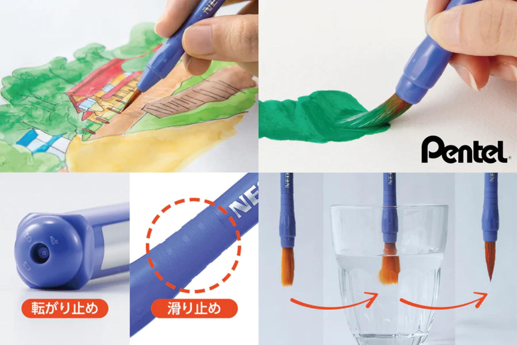 Pentel Efde Neo Sable Round Paintbrush Xzbnr-18 No. 18 Size-Kiichin - The #1 Place for Japanese Goods in Your Hand!