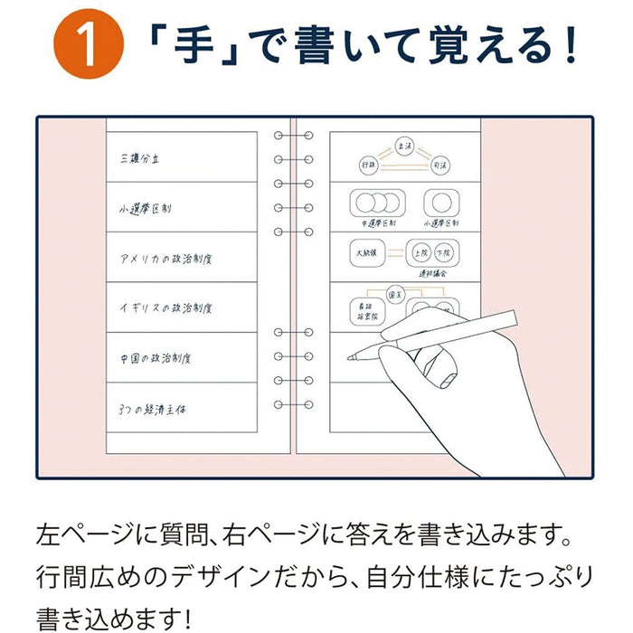 Pentel Smatan 6-Line Smart Vocabulary Notebook Sms3-P2 Salmon Pink-Kiichin - The #1 Place for Japanese Goods in Your Hand!