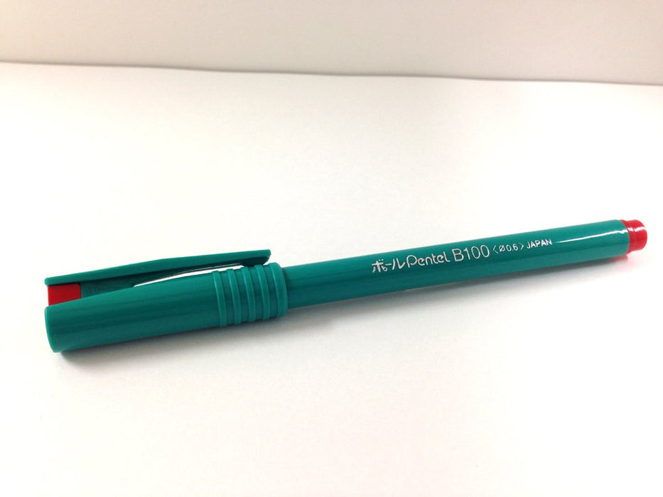 Pentel B100-Bd Red Water-Based Ballpoint Pen Pack of 10-Kiichin - The #1 Place for Japanese Goods in Your Hand!
