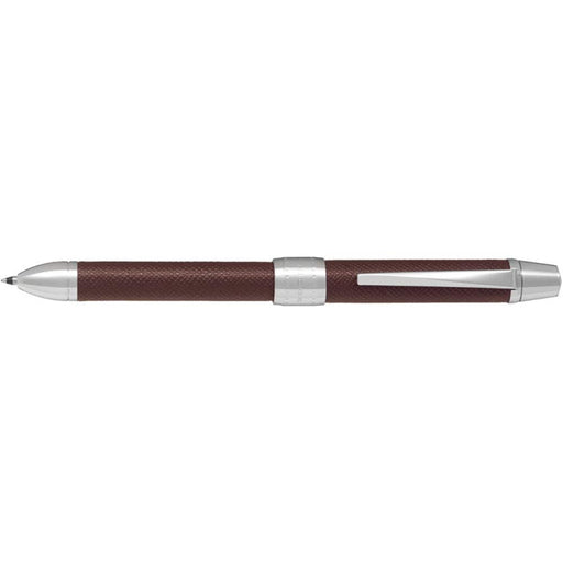 Pilot 2+1 Ridge Brown Leather Multifunctional 0.7mm and 0.5mm Ballpoint Pen-Kiichin - The #1 Place for Japanese Goods in Your Hand!