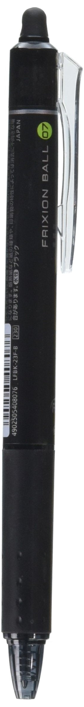 Pilot Frixion Ball Knock 07 - Black Ballpoint Pen Model Lfbk-23Fb-Kiichin - The #1 Place for Japanese Goods in Your Hand!