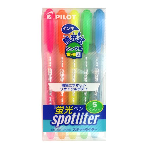 Pilot Spotlighter 5-Color Pack SGR40SL5C Highlighters by Pilot-Kiichin - The #1 Place for Japanese Goods in Your Hand!