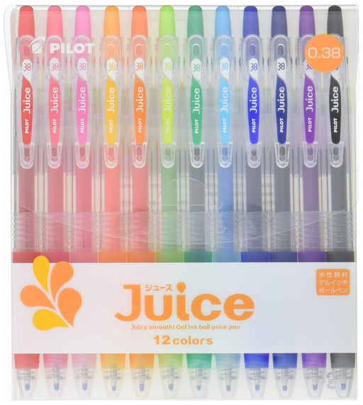 Pilot Juice Gel Ink Ballpoint Pen Set 0.38mm 12 Vivid Colors (Lju120Uf-12C)-Kiichin - The #1 Place for Japanese Goods in Your Hand!