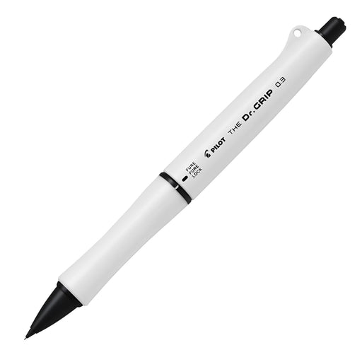 Pilot Dr. Grip 0.3mm Mechanical Pencil Matte White Black Accent-Kiichin - The #1 Place for Japanese Goods in Your Hand!