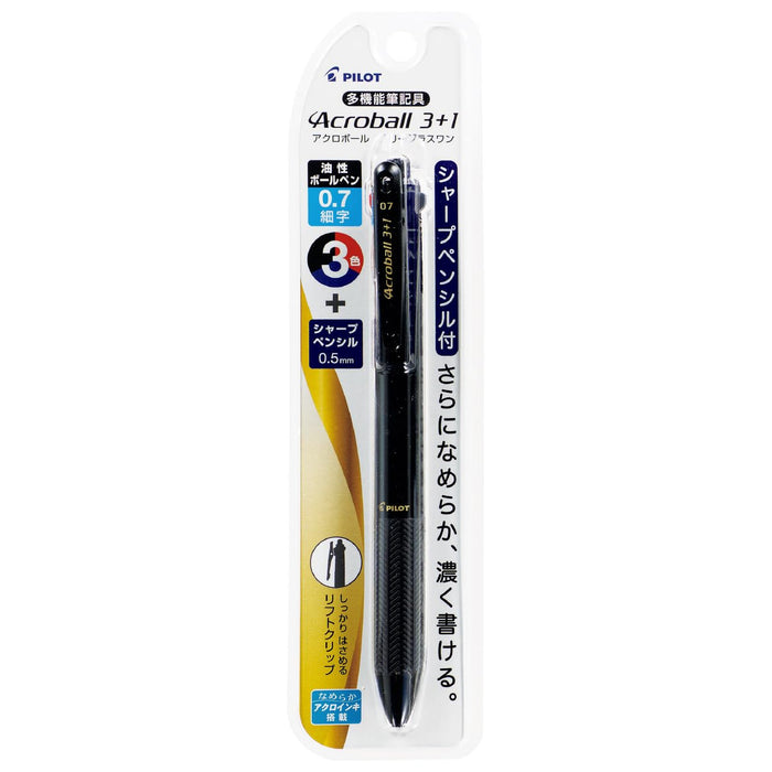 Pilot Acroball 3+1 Multi-Function Pen 0.7mm Black Ink