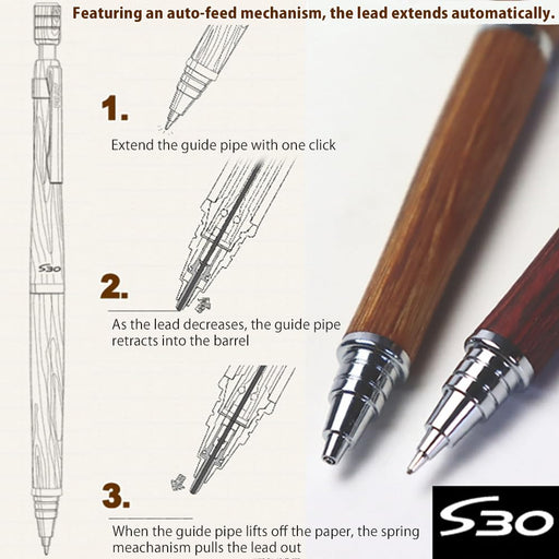Pilot HPS-3SK-DBN Dark Brown 0.5mm Automatic Mechanical Pencil-Kiichin - The #1 Place for Japanese Goods in Your Hand!
