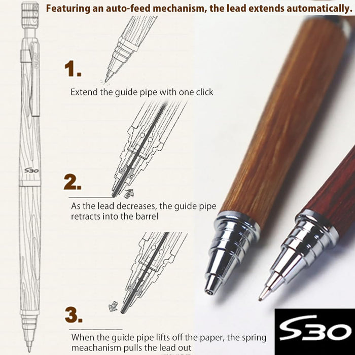 Pilot HPS-3SK-DBN Dark Brown 0.5mm Automatic Mechanical Pencil-Kiichin - The #1 Place for Japanese Goods in Your Hand!