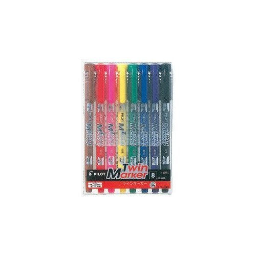 Pilot Twin Marker Fine Point 8-Color Set Mef96Eu8C - Pilot-Kiichin - The #1 Place for Japanese Goods in Your Hand!