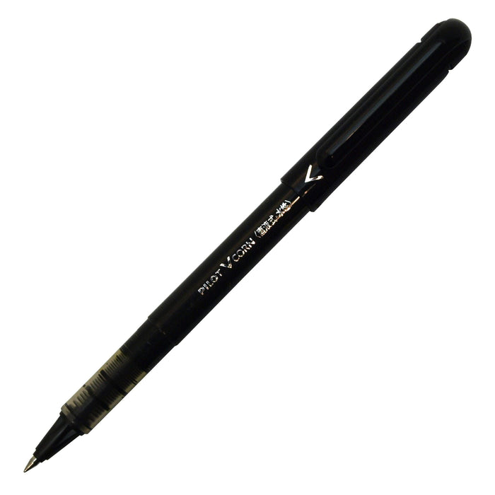Pilot V Cone Black Ballpoint Pen 0.5mm Water-Based Ink - LVE-10EF-B-Kiichin - The #1 Place for Japanese Goods in Your Hand!