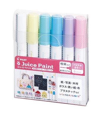 Pilot Pastel Color Set of 6 Extra Fine Water-Based Pigment Marker Juice Paint-Kiichin - The #1 Place for Japanese Goods in Your Hand!