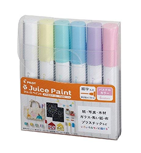 Pilot Fine Point Pastel Color Set Juice Paint Water-Based Pigment Marker 6 Pack-Kiichin - The #1 Place for Japanese Goods in Your Hand!