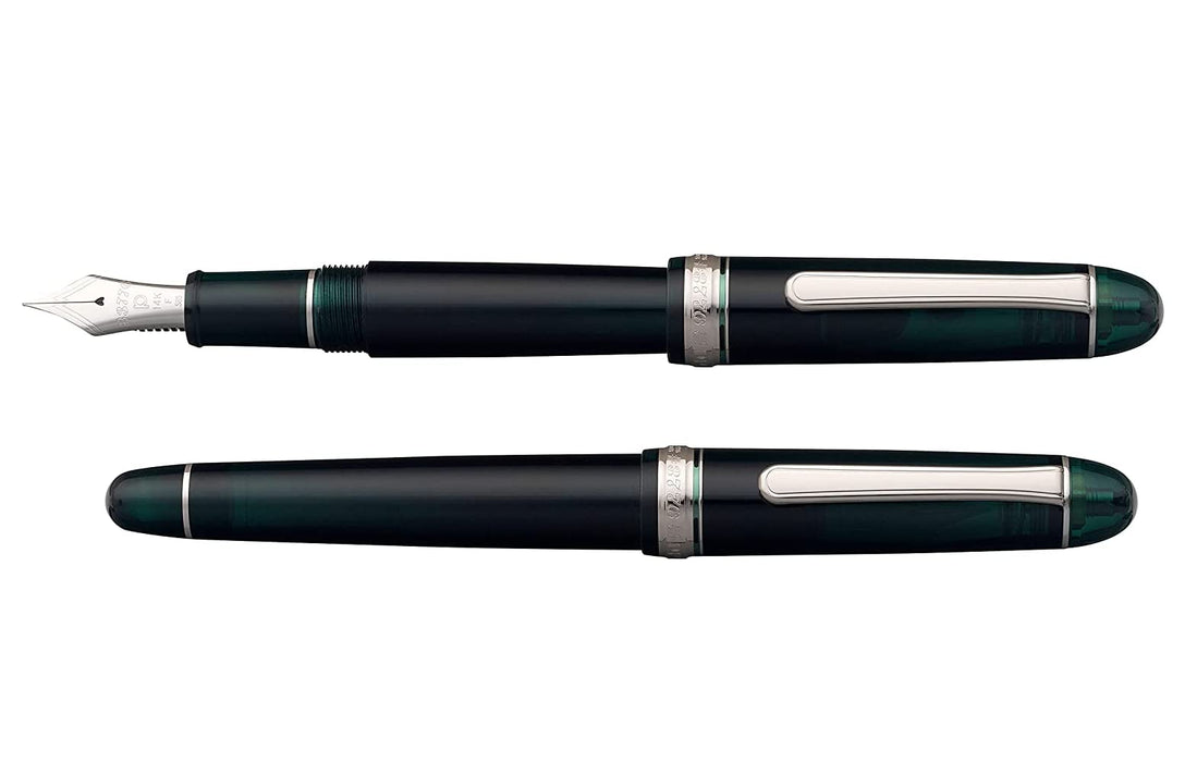 Platinum Pen 3776 Century Fountain Pen Medium Point Rhodium Finish Laurel Green with Love Sticker-Kiichin - The #1 Place for Japanese Goods in Your Hand!