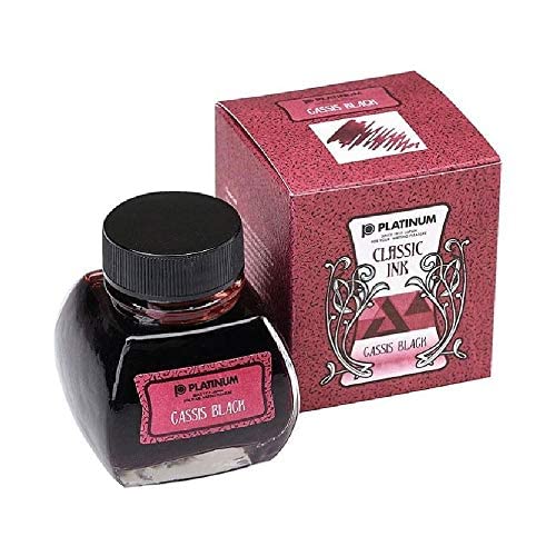 Platinum Fountain Pen Classic Cassis Black Bottle Ink Inkk-2000-15-Kiichin - The #1 Place for Japanese Goods in Your Hand!