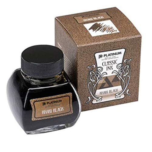 Platinum Fountain Pen Classic 61 - Khaki Black Bottle Ink - Inkk-2000-61-Kiichin - The #1 Place for Japanese Goods in Your Hand!
