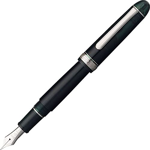 Platinum Fountain Pen #3776 Century Extra Thick Rhodium Laurel Green - Pnb-18000Cr #41-5-Kiichin - The #1 Place for Japanese Goods in Your Hand!