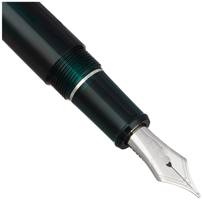 Platinum 3776 Century Laurel Green Fountain Pen with Rhodium Finish and Bold B Tip-Kiichin - The #1 Place for Japanese Goods in Your Hand!