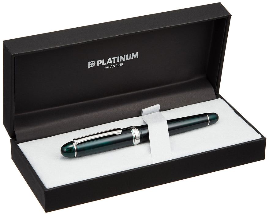 Platinum 3776 Century Laurel Green Fountain Pen with Rhodium Finish and Bold B Tip-Kiichin - The #1 Place for Japanese Goods in Your Hand!