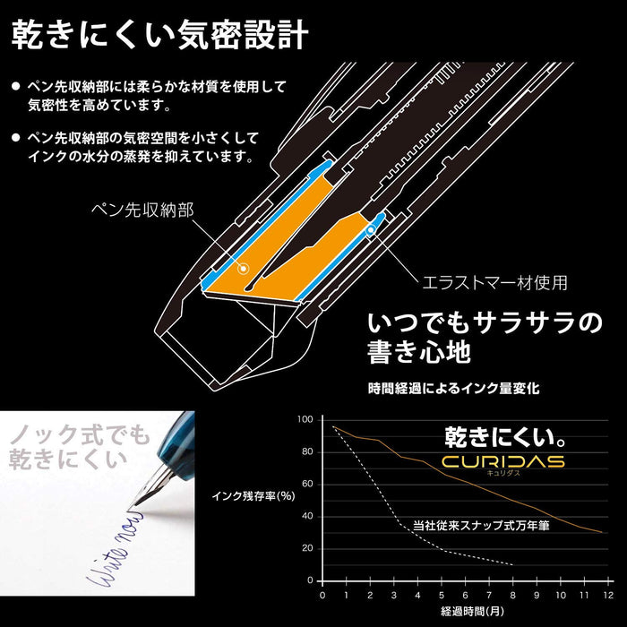 Platinum Curidas Prism Crystal Medium Point Fountain Pen PKN-7000#6-3-Kiichin - The #1 Place for Japanese Goods in Your Hand!