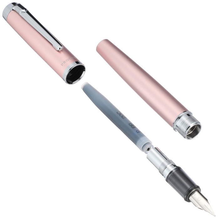 Platinum Fountain Pen M Medium Niprocion Dual-Use Rose Gold Luster PNS-8000 18-3 Regular Import-Kiichin - The #1 Place for Japanese Goods in Your Hand!