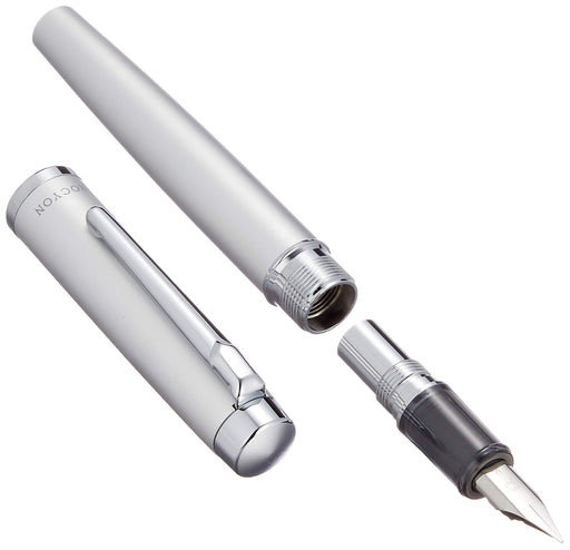 Platinum Satin Silver Fountain Pen Dual-Use M Medium Niprocion Model PNS-8000-Kiichin - The #1 Place for Japanese Goods in Your Hand!