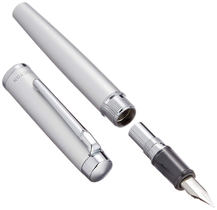 Platinum Satin Silver Fountain Pen Dual-Use M Medium Niprocion Model PNS-8000-Kiichin - The #1 Place for Japanese Goods in Your Hand!