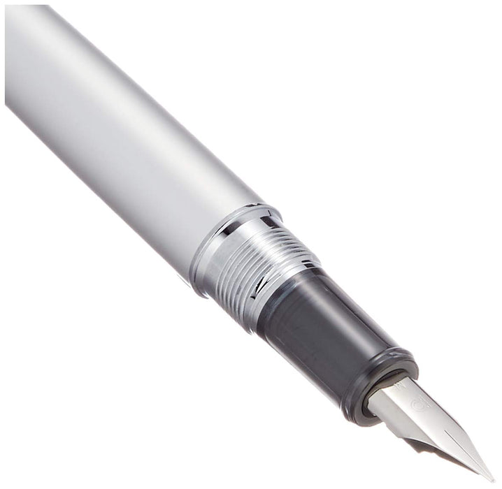 Platinum Satin Silver Fountain Pen Dual-Use M Medium Niprocion Model PNS-8000-Kiichin - The #1 Place for Japanese Goods in Your Hand!