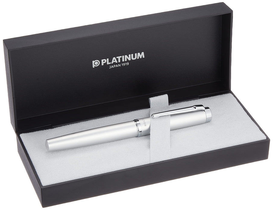Platinum Satin Silver Fountain Pen Dual-Use M Medium Niprocion Model PNS-8000-Kiichin - The #1 Place for Japanese Goods in Your Hand!