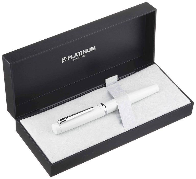Platinum Niprocion White Porcelain Fountain Pen Medium Nib Dual-Use - PNS-5000-Kiichin - The #1 Place for Japanese Goods in Your Hand!
