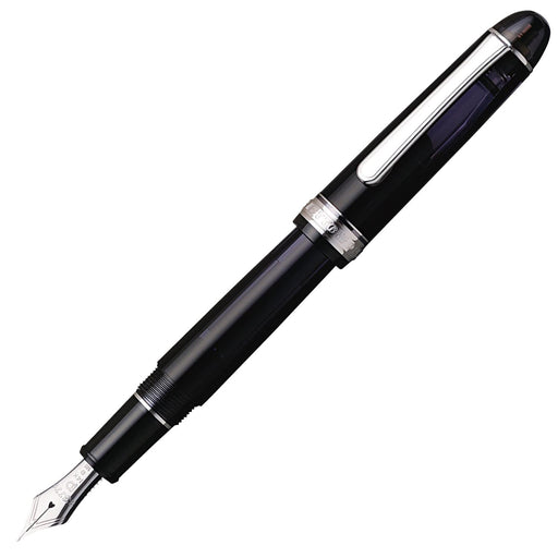 Platinum Fountain Pen 3776 Century Medium Point Rhodium Finish Dual-Use Black Diamond - Regular Import-Kiichin - The #1 Place for Japanese Goods in Your Hand!