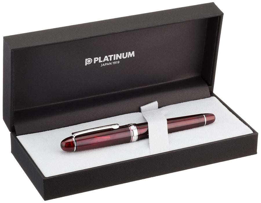 Platinum Fountain Pen 3776 Century Medium Point Rhodium Finish Burgundy PNB-18000CR Dual Use-Kiichin - The #1 Place for Japanese Goods in Your Hand!