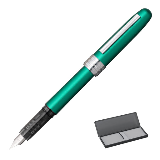 Platinum Plaisir Medium Point Fountain Pen in Teal Green-Kiichin - The #1 Place for Japanese Goods in Your Hand!