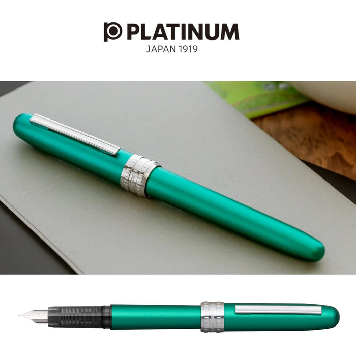 Platinum Plaisir Medium Point Fountain Pen in Teal Green-Kiichin - The #1 Place for Japanese Goods in Your Hand!