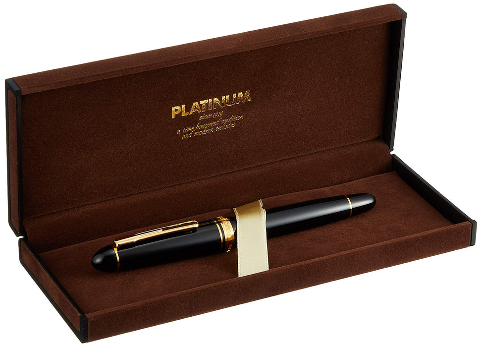 Platinum Brand President Black Medium Point Fountain Pen PTB-20000P#1-3-Kiichin - The #1 Place for Japanese Goods in Your Hand!