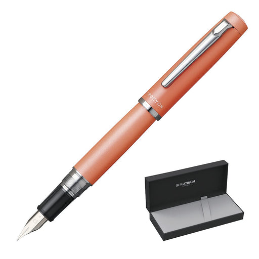 Platinum Procion Fountain Pen Persimmon Orange Medium Point #25 PNS-5000-Kiichin - The #1 Place for Japanese Goods in Your Hand!