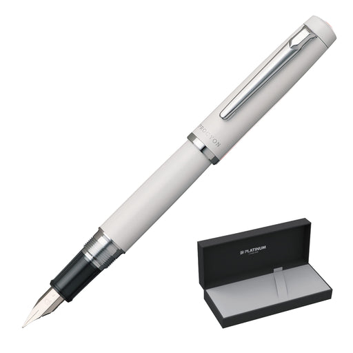 Platinum Procion #3 Medium Point Fountain Pen in Porcelain White-Kiichin - The #1 Place for Japanese Goods in Your Hand!