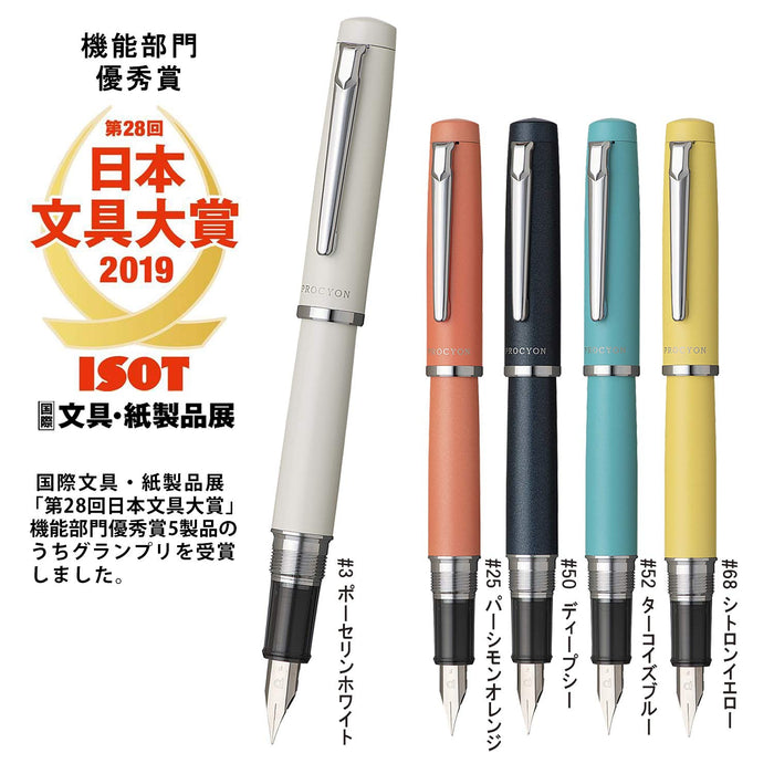 Platinum Procion #3 Medium Point Fountain Pen in Porcelain White-Kiichin - The #1 Place for Japanese Goods in Your Hand!