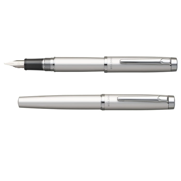 Platinum Procion Luster Medium Point Fountain Pen Satin Silver PNS-8000#79-3-Kiichin - The #1 Place for Japanese Goods in Your Hand!