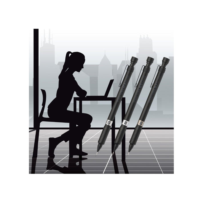 Platinum Fountain Pen Professional Mechanical Pencil 0.7 Matte Black - MSDB-1500C-Kiichin - The #1 Place for Japanese Goods in Your Hand!