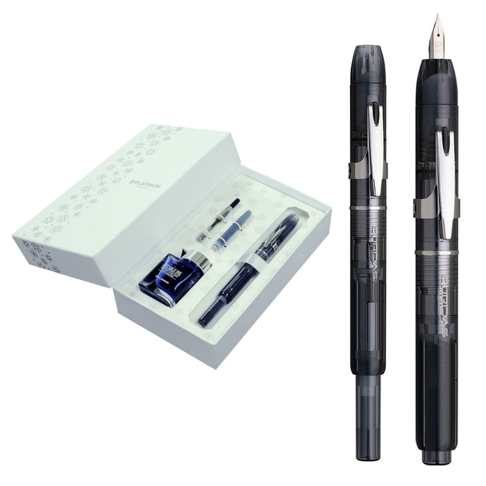 Platinum Fountain Pen Curidas Christmas Limited Edition Medium Point Dual-Use Graphite Smoke - PKN-7000Setrd-7-M-Kiichin - The #1 Place for Japanese Goods in Your Hand!