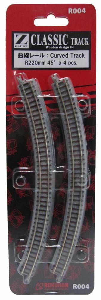 Rokuhan Z Gauge R004 Curved Rail R220Mm 45-Degree Angle Track Piece-Kiichin - The #1 Place for Japanese Goods in Your Hand!