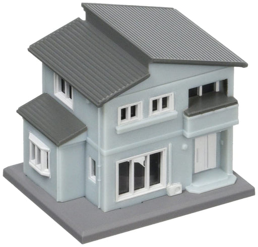 Rokuhan Two-Story House B Blue - Z Gauge Model-Kiichin - The #1 Place for Japanese Goods in Your Hand!
