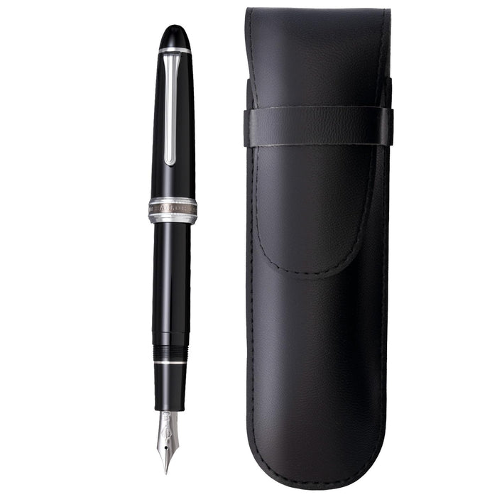 Sailor Fountain Pen Medium Point Silver Trim Naginata Honed with Sheath 10-9978-420-Kiichin - The #1 Place for Japanese Goods in Your Hand!