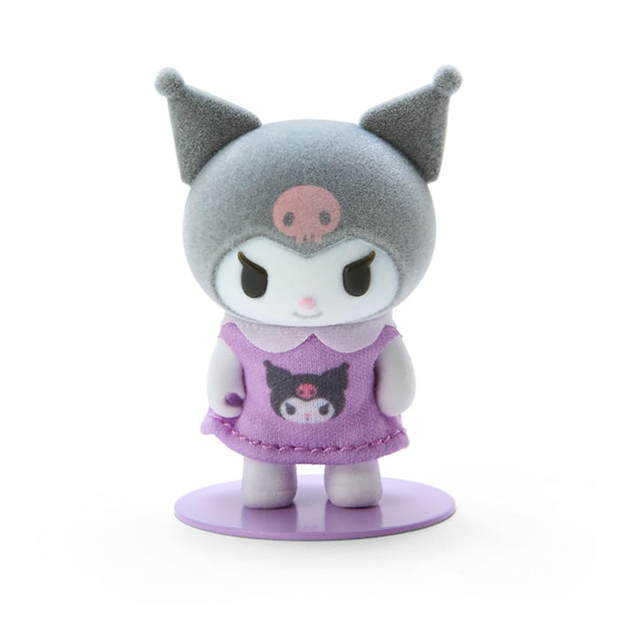 Sanrio Kuromi Mini Flocky Dress-Up Doll - Sanrio Pitatto Friends Kuromi-Chan 6.8x3.6x3cm 604321-Kiichin - The #1 Place for Japanese Goods in Your Hand!