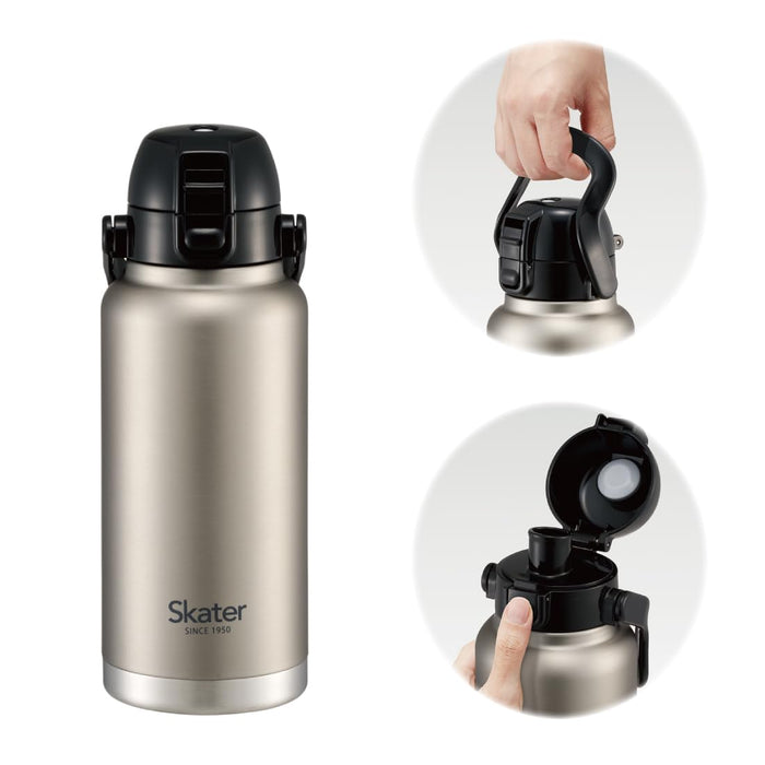 Skater 1000ml Stainless Steel Water Bottle with Handle Silver