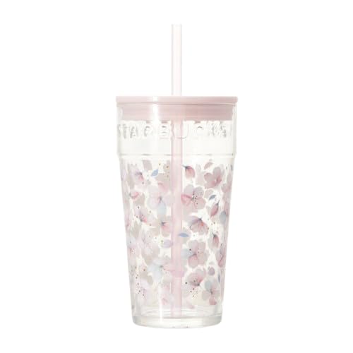 Starbucks Sakura2025 473Ml Pink Glass Tumbler Coffee Water Bottle Gift-Kiichin - The #1 Place for Japanese Goods in Your Hand!