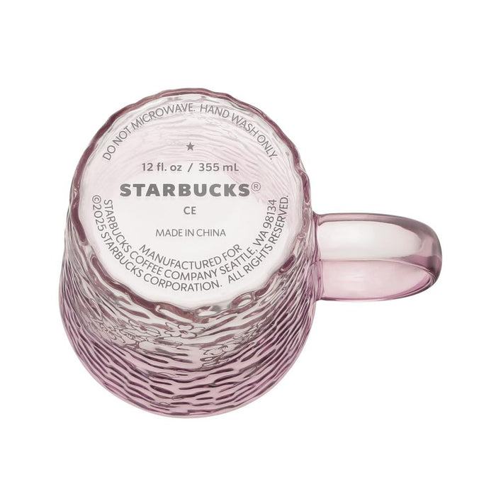 Starbucks Sakura2025 Pink 355Ml Heat-Resistant Cherry Blossom Glass Mug-Kiichin - The #1 Place for Japanese Goods in Your Hand!