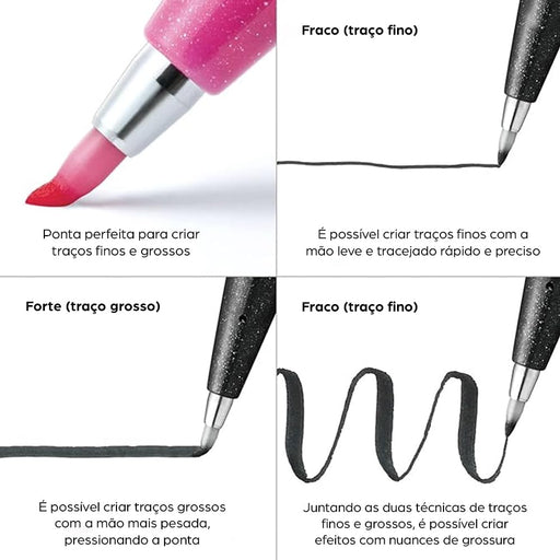 Pentel Brush Touch Felt Pen Burgundy Stationery Ses 15 Cb 2 Set-Kiichin - The #1 Place for Japanese Goods in Your Hand!