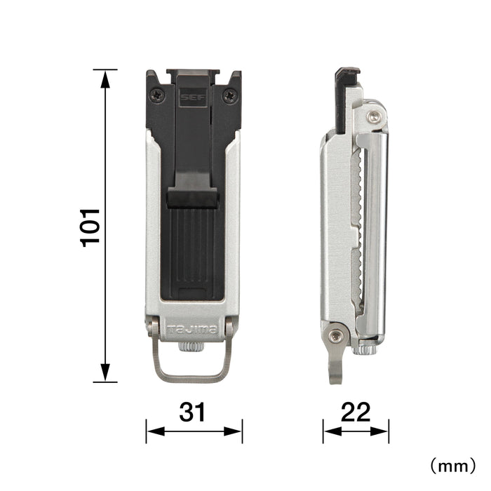 Tajima SF-MSHLD Slim Safe Holder for Waist Belt with Safety Ring Attachment-Kiichin - The #1 Place for Japanese Goods in Your Hand!